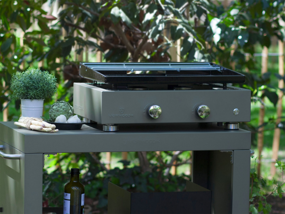 Plancha gas grill SIMPLICITY 2 burners - Enamelled steel...