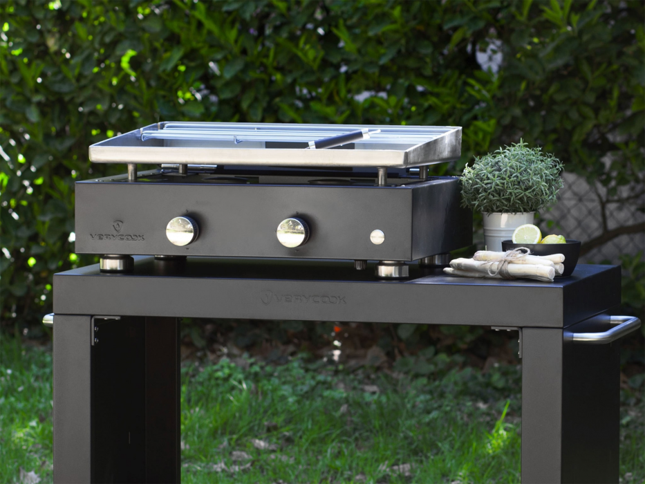 Plancha gas grill SIMPLICITY 2 burners - Stainless steel...