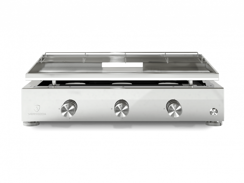 Plancha gas grill SIMPLICITY 3 burners - Stainless steel...