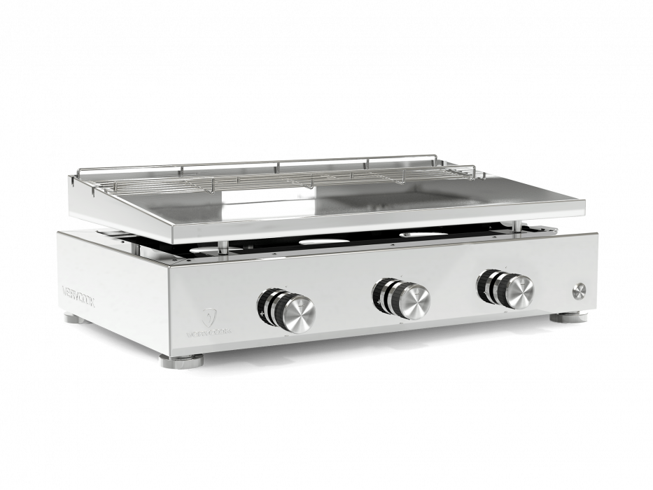 Plancha gas grill SIMPLICITY 3 burners - Stainless steel...