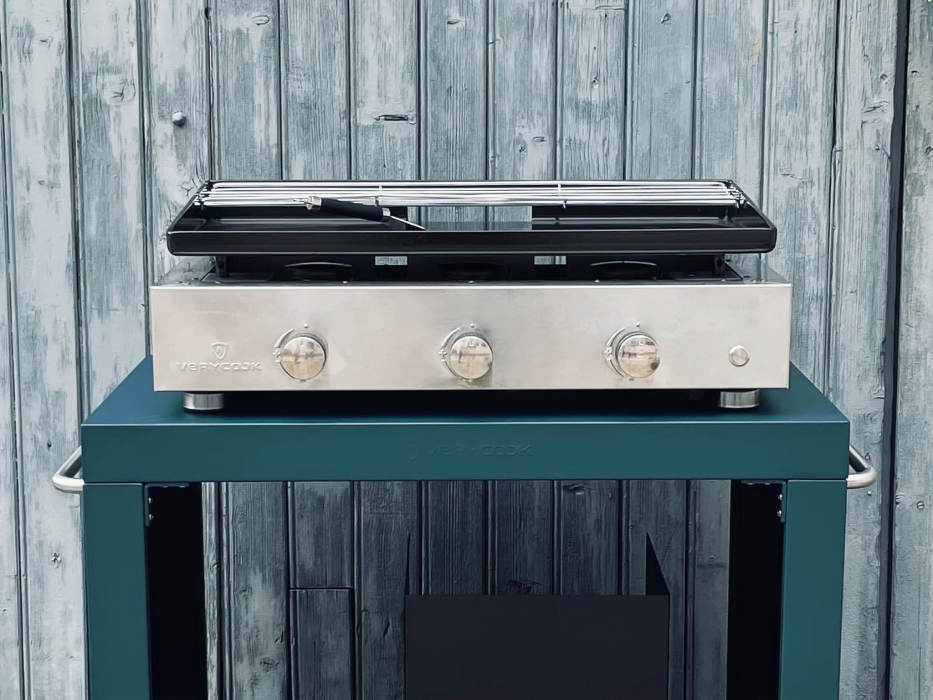 Plancha gas grill SIMPLICITY 3 burners - Enamelled steel...