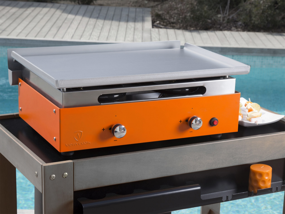 Plancha gas grill CREATIVE 2 burners - Laminated steel plate