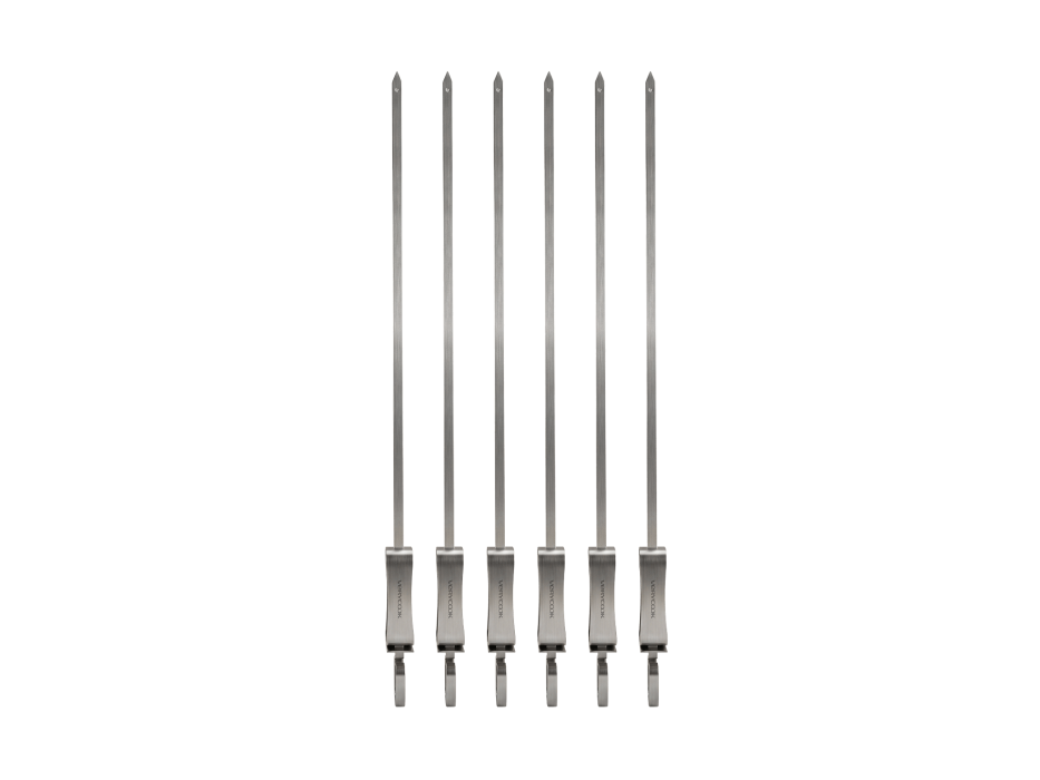 Set of 4 skewers, stainless steel