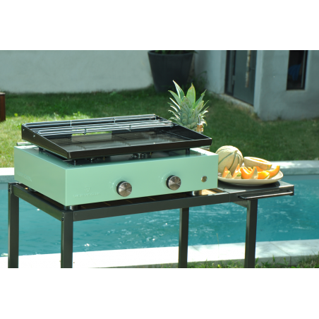 Plancha grill 2 burners - enamelled steel